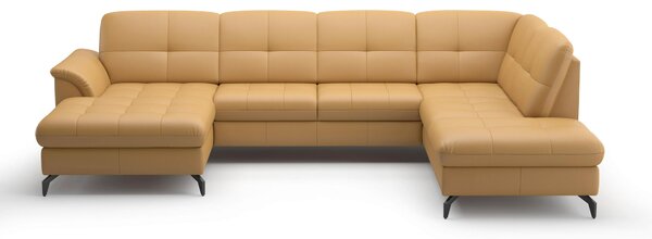 SEDACIA SÚPRAVA, textil, koža, kari žltá Sit & More - Sedačky, Online Only