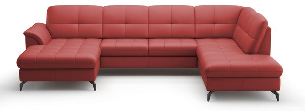 SEDACIA SÚPRAVA, textil, koža, červená Sit & More - Sedačky, Online Only