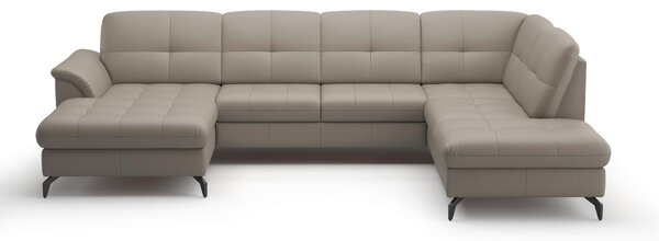 SEDACIA SÚPRAVA, textil, koža, sivá Sit & More - Sedačky, Online Only