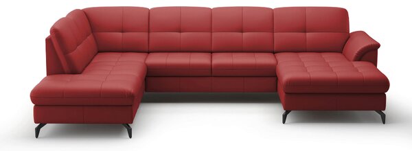 SEDACIA SÚPRAVA, textil, koža, červená Sit & More - Sedačky, Online Only