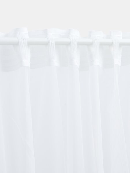 Sinsay - Záclona s ozdobnou rastlinnou výšivkou - biela