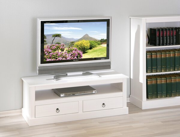 TV DIEL, borovica, biela, 118/45/39 cm MID.YOU - Online Only drobný nábytok, Online Only