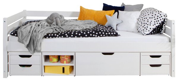 POSTEĽ S ÚLOŽNÝM PRIESTOROM, 90/200 cm biela MID.YOU - Detské izby, Online Only