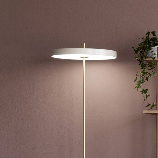 UMAGE Asteria Floor stojaca LED, perleťová biela, Biela / opálová, Obývacia izba / jedáleň, kov, Dizajn, Stojaca lampa