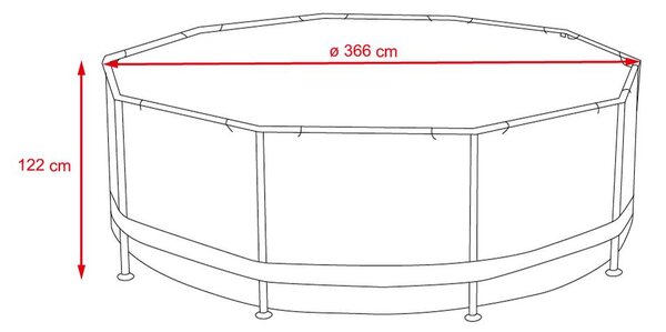 Bazén Planet Pool FRAME 3,66 x 1,22 m Ratan