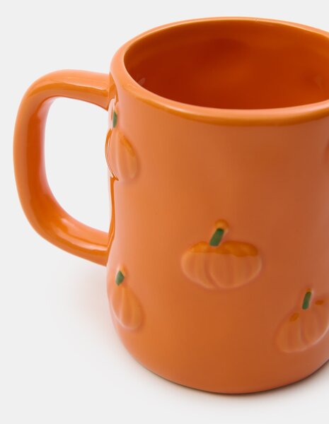 Sinsay - Keramický hrnček s motívom tekvice - oranžová