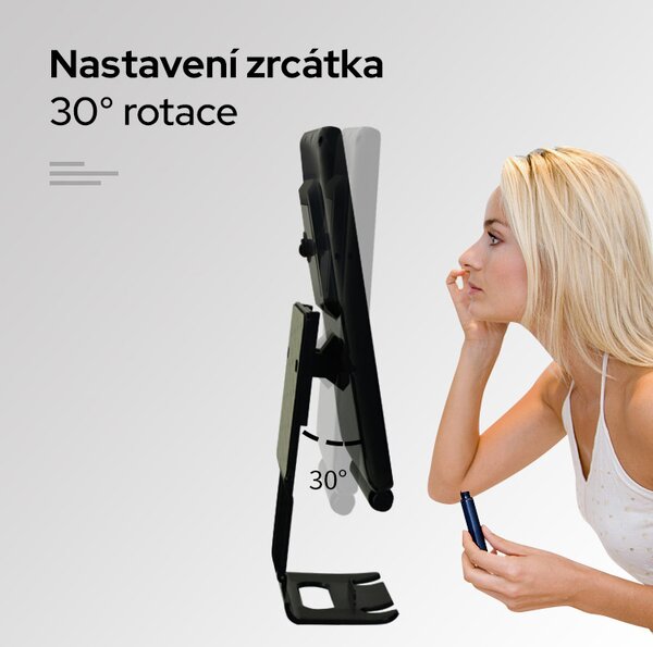 Bezdoteku Sprchové LED zrkadlo na holenie s držiakom nehmliace