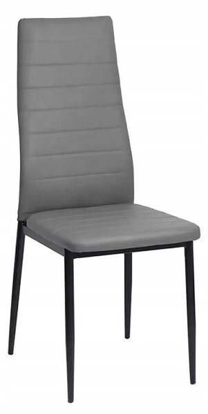 PreHouse Elegantná kuchynská stolička v sivej farbe s čalúnením z ekologickej kože