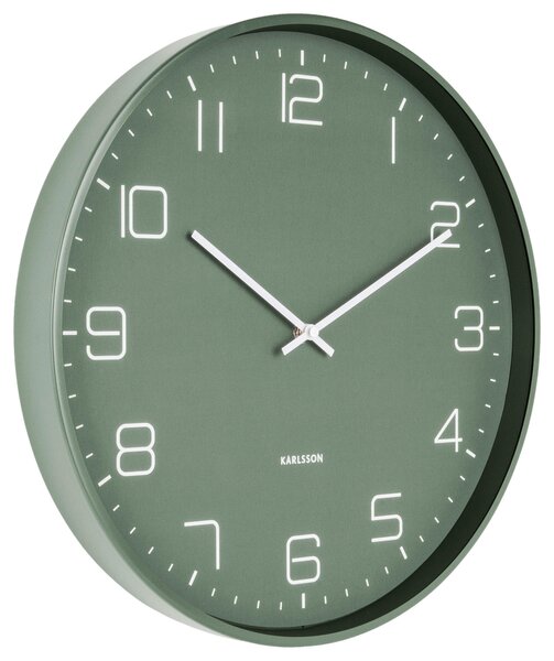 NÁSTENNÉ HODINY zelená 40/40/4,5 cm Karlsson - Hodiny, Online Only