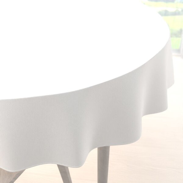 Biante Veľký zamatový okrúhly obrus Velvet Premium SVP-052 Snehovo biely Ø 150 cm