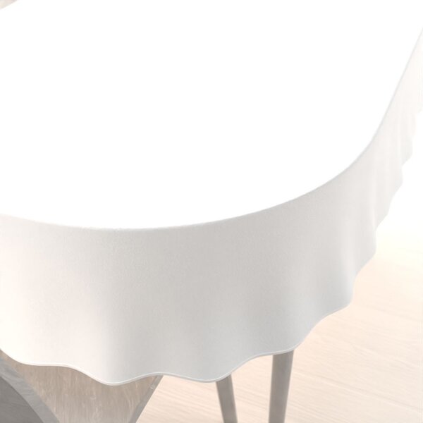 Biante Zamatový oválny obrus Velvet Prémium SVP-052 Snehovo biely 60x100 cm