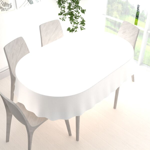 Biante Zamatový oválny obrus Velvet Prémium SVP-052 Snehovo biely 60x100 cm