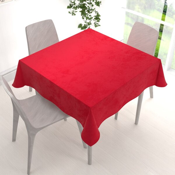 Biante Zamatový štvorcový obrus Velvet Prémium SVP-051 Sýto červený 80x80 cm