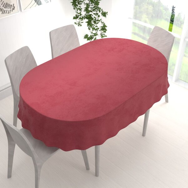 Biante Zamatový oválny obrus Velvet Prémium SVP-050 Vínovo červený 60x100 cm