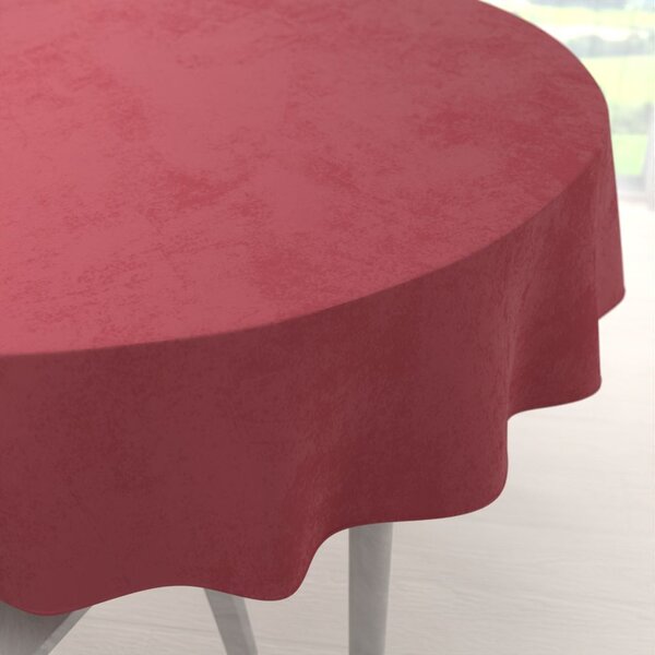 Biante Veľký zamatový okrúhly obrus Velvet Premium SVP-050 Vínovo červený Ø 150 cm