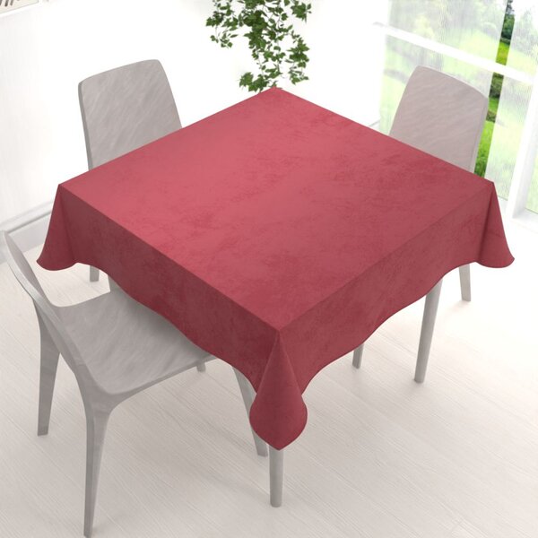 Biante Veľký zamatový štvorcový obrus Velvet Prémium SVP-050 Vínovo červený 150x150 cm