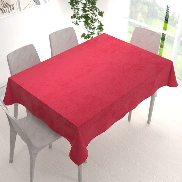 Biante Zamatový obdĺžnikový obrus Velvet Premium SVP-049 Jahodovo červený 50x100 cm