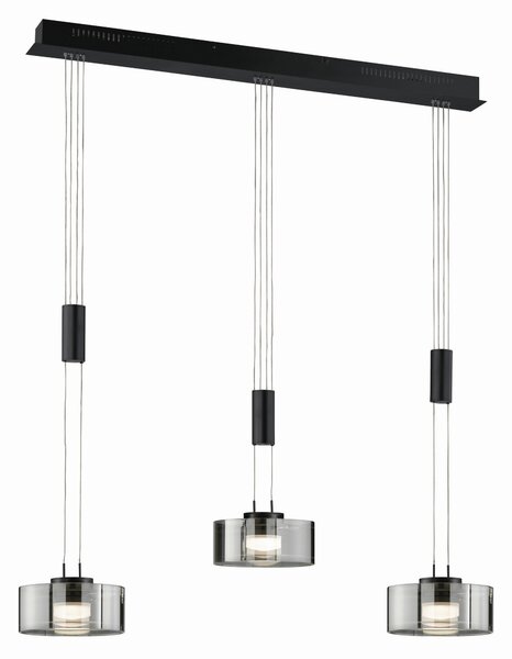 ZÁVESNÉ LED SVIETIDLO, 100/20/160 cm Fischer & Honsel - Online Only bytové doplnky, Online Only