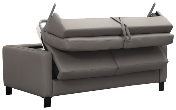ROZKLADACIA POHOVKA, koža, bahenná hnedá Celina Home - Sedačky