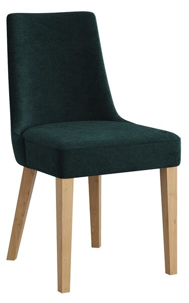 MOOD SELECTION Carina Čalúnená stolička zelená s drevenými nohami R16