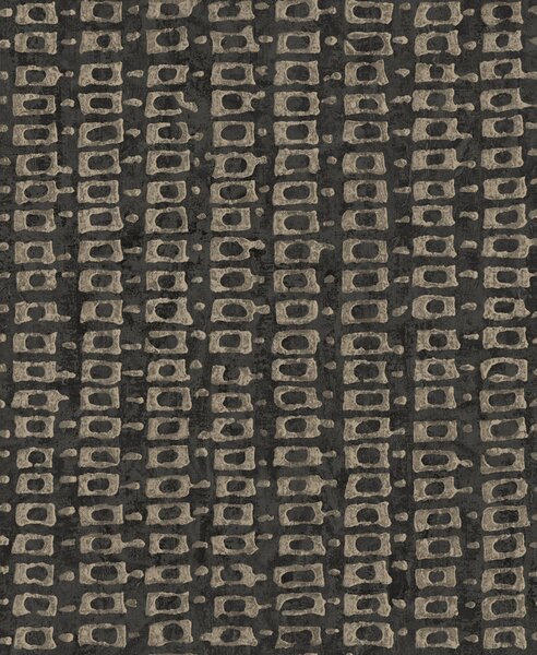 Luxusná čierna geometrická vliesová tapeta na stenu, 58708, Aurum II, Limonta