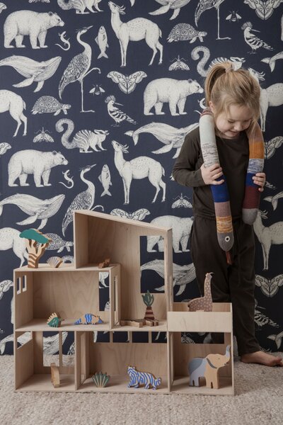Tapeta Katie Scott Animals Dark Blue