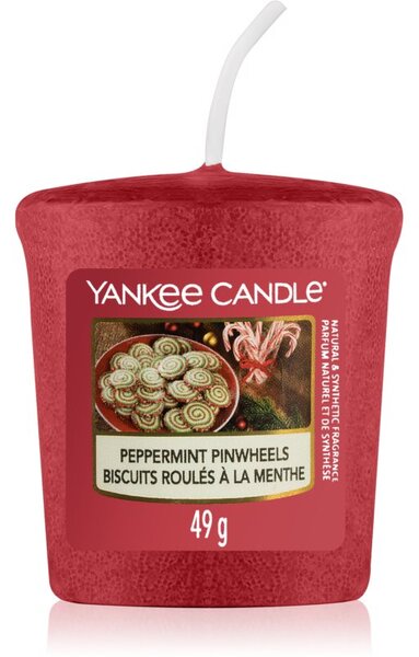 Yankee Candle Peppermint Pinwheels votívna sviečka 49 g