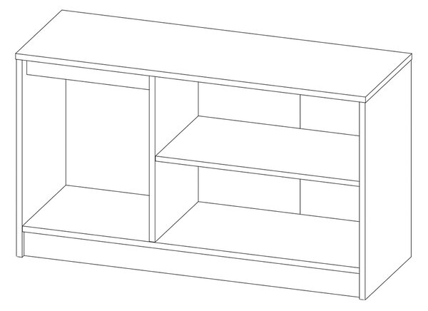 TV stolík Boran TV-E - dub artisan / sivá