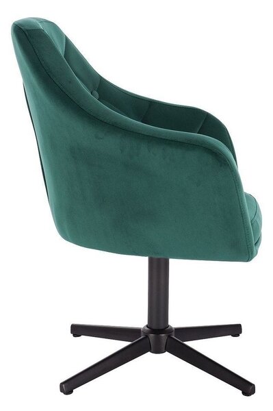 LuxuryForm DESIGN Kreslo ANDORA VELUR na čiernom kríži - zelené