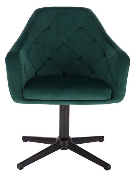 LuxuryForm DESIGN Kreslo ANDORA VELUR na čiernom kríži - zelené