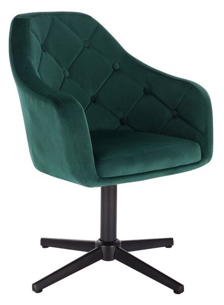 LuxuryForm DESIGN Kreslo ANDORA VELUR na čiernom kríži - zelené