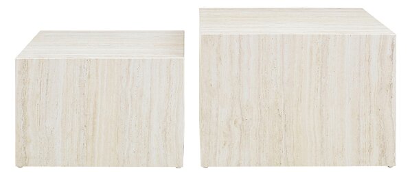 SADA KONFERENČNÝCH STOLÍKOV, béžová, kompozitné drevo, 58-50/58-50/40-33 cm Livetastic - Stolíky do obývačky, Online Only