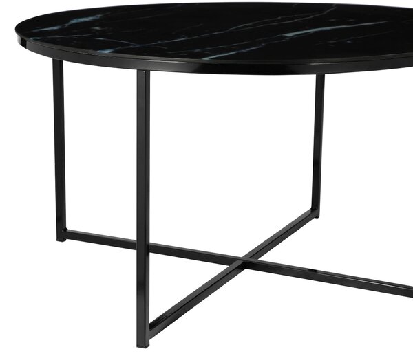 KONFERENČNÝ STOLÍK, čierna, kov, sklo, 80/45 cm Livetastic - Stolíky do obývačky, Online Only