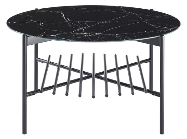 KONFERENČNÝ STOLÍK, čierna, kov, sklo, 84/43 cm Livetastic - Stolíky do obývačky, Online Only