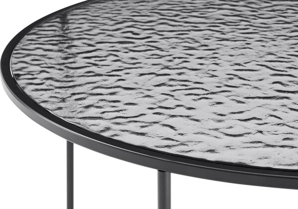 KONFERENČNÝ STOLÍK, čierna, kov, sklo, 80/80/45 cm Livetastic - Stolíky do obývačky, Online Only