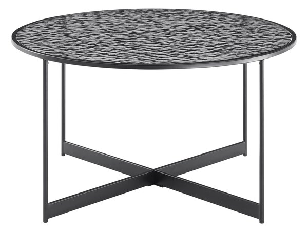 KONFERENČNÝ STOLÍK, čierna, kov, sklo, 80/80/45 cm Livetastic - Stolíky do obývačky, Online Only