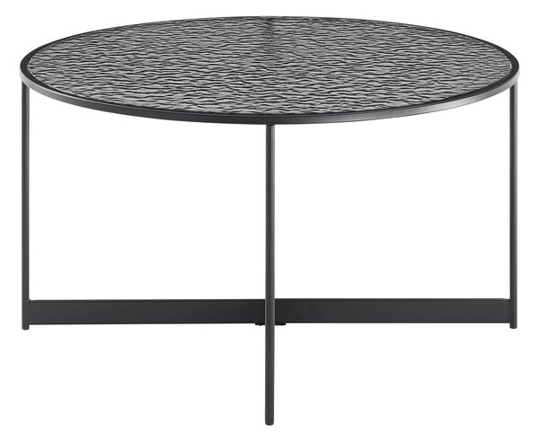 KONFERENČNÝ STOLÍK, čierna, kov, sklo, 80/80/45 cm Livetastic - Stolíky do obývačky, Online Only
