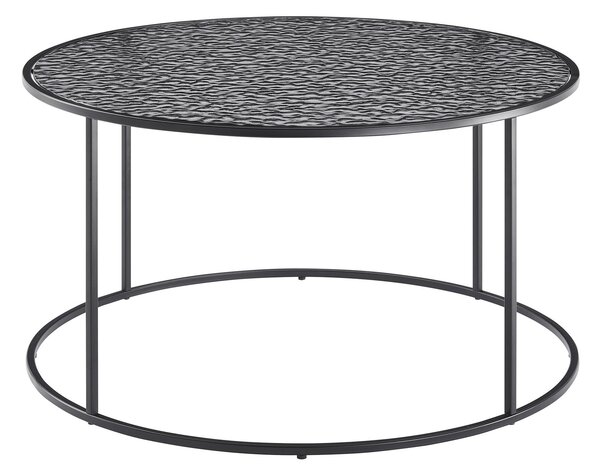 KONFERENČNÝ STOLÍK, čierna, kov, sklo, 80/80/45 cm Livetastic - Stolíky do obývačky, Online Only