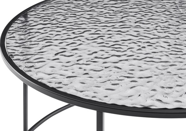 KONFERENČNÝ STOLÍK, čierna, kov, sklo, 80/80/45 cm Livetastic - Stolíky do obývačky, Online Only