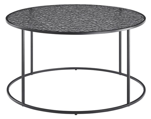 KONFERENČNÝ STOLÍK, čierna, kov, sklo, 80/80/45 cm Livetastic - Stolíky do obývačky, Online Only