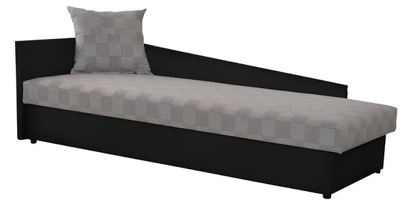 NovýNábytok.sk Jednolôžková posteľ (váľanda) 80 cm Jeannine (sivá + čierna) (s úl. priestorom) (L). Vlastná spoľahlivá doprava až k Vám domov. 808547