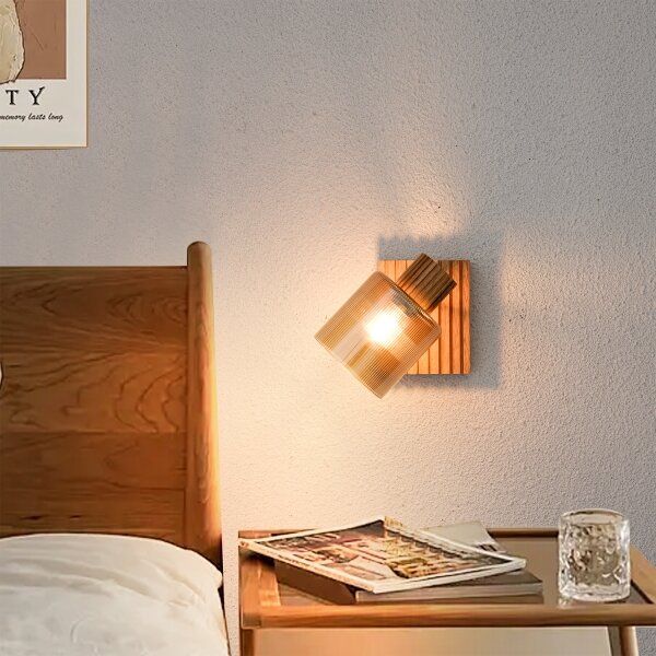 Brilagi - Nástenné bodové svietidlo HYGGE 1xE14/15W/230V drevené/dymové
