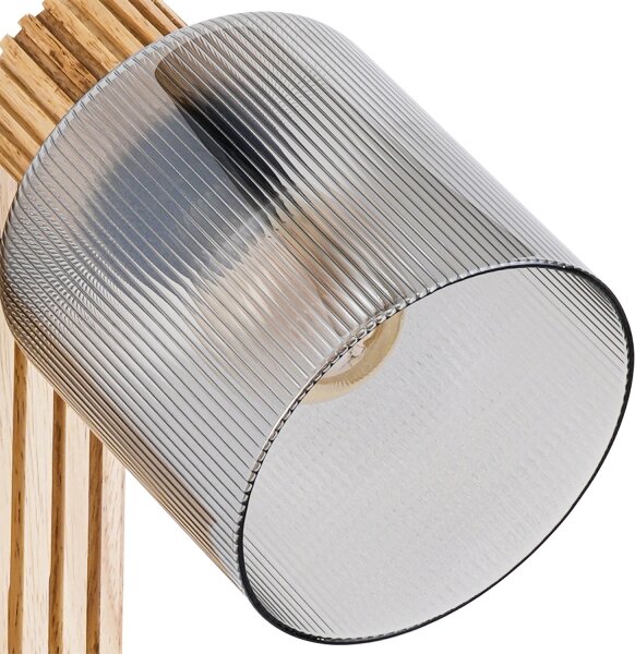 Brilagi - Nástenné bodové svietidlo HYGGE 1xE14/15W/230V drevené/dymové