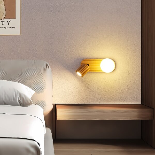 Brilagi - Nástenné bodové svietidlo MODERN WOOD 1xG9/5W/230V+1xGU10/8W drevené