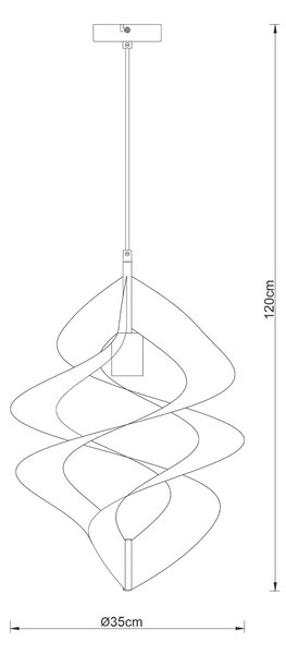 ZÁVESNÉ SVIETIDLO, 35/120 cm Collett's Monde - Online Only bytové doplnky, Online Only
