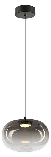 Závesné svietidlo Vaso, 1x grafitové sklenené tienidlo, (fi 18cm), b