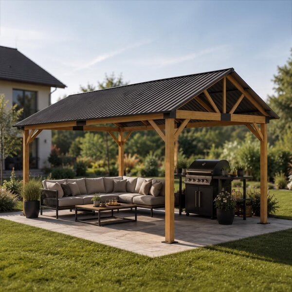 Hliníková pergola Avenberg PAVILIO 5x3m natur