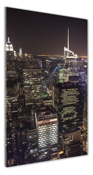 Vertikálny foto obraz sklenený New York noc osv-178269078