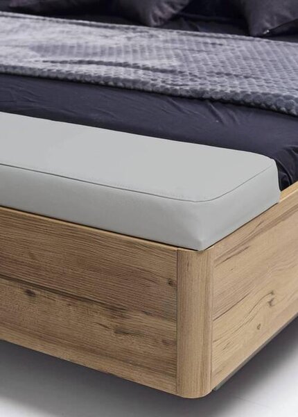 POSTEĽ S NOČNÝMI STOLÍKMI, 180/200 cm, sivá, dub artisan Ti'me - Postele