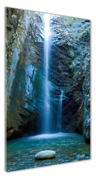 Vertikálny foto obraz fotografie na skle Vodopád